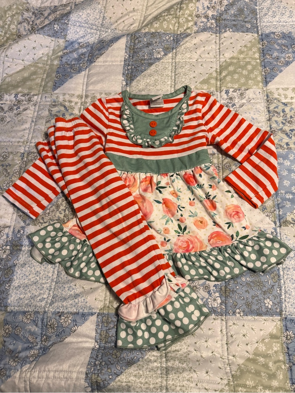Dash of Glitter Toddler Girls Size S 2T Two Piece Set Fall